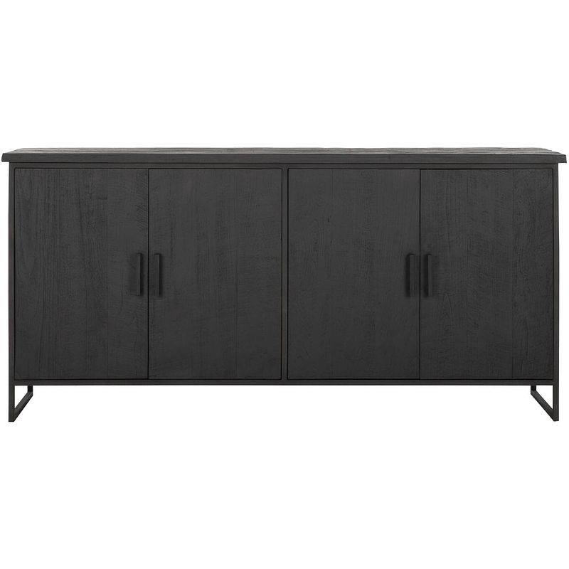 Foto van Dtp home dresser beam no.1, 4 doors black,90x190x47 cm, recycled te...