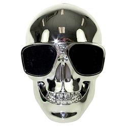 Foto van United entertainment skull draadloze bluetooth speaker - zilver