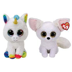 Foto van Ty - knuffel - beanie buddy - pixy unicorn & phoenix fox