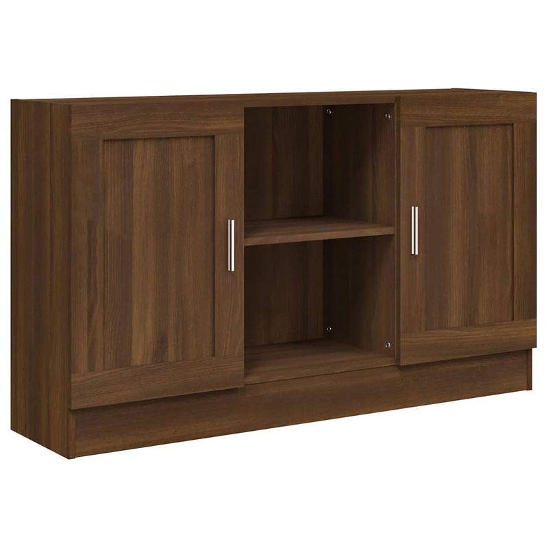 Foto van Vidaxl dressoir 120x30,5x70 cm bewerkt hout bruineikenkleurig