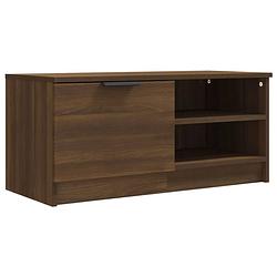 Foto van Vidaxl tv-meubel 80x35x36,5 cm bewerkt hout bruineikenkleurig