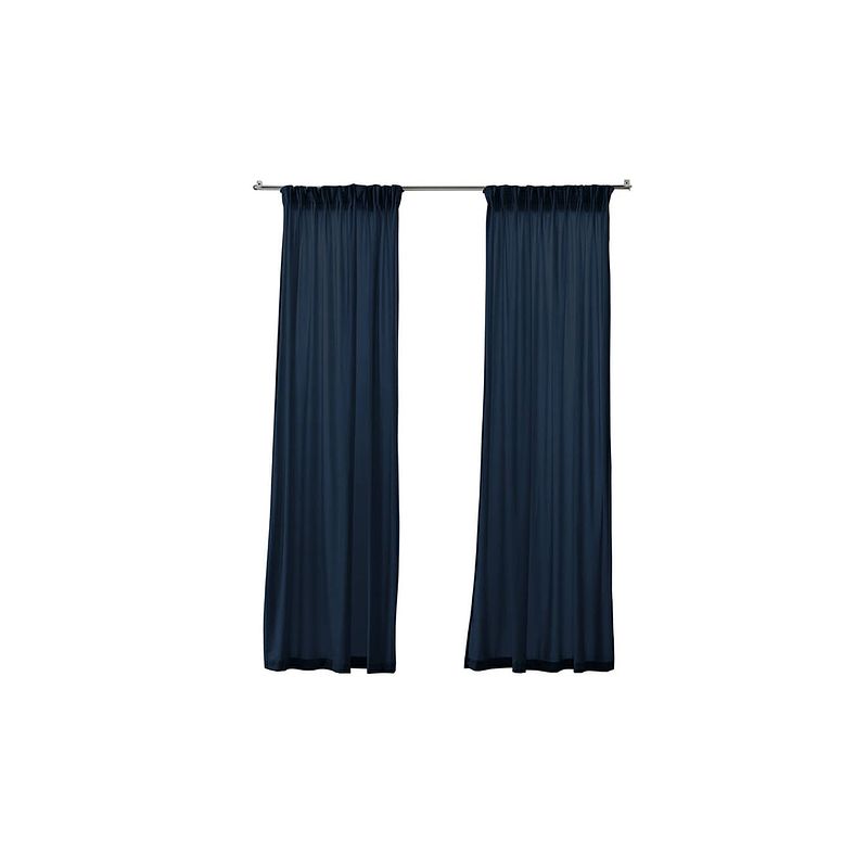 Foto van Larson - velvet gordijnen - 2.8m x 2.5m - haken - blauw