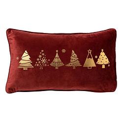 Foto van Trees - sierkussen 30x50 rood - kerst decoratie - velvet