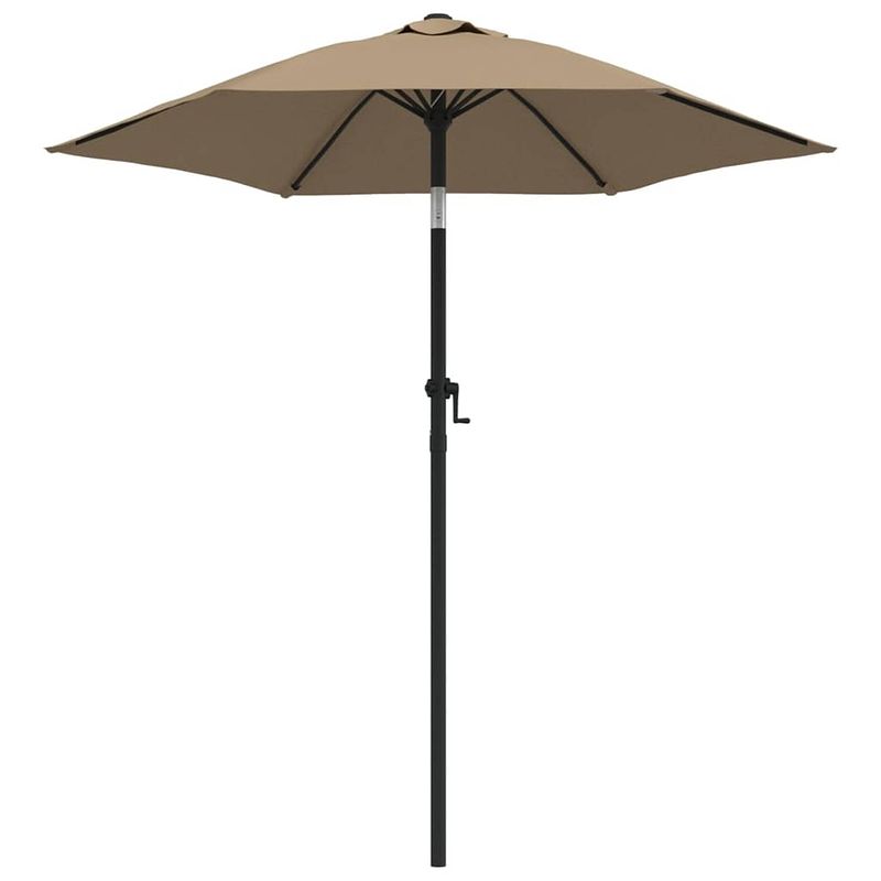 Foto van Vidaxl parasol 200x211 cm aluminium taupe