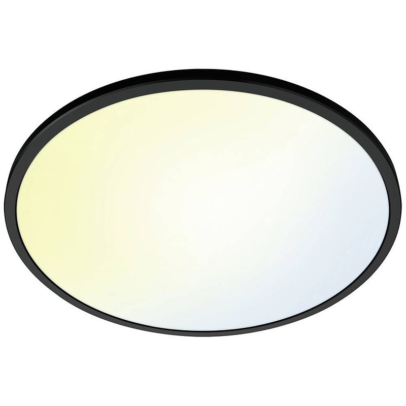 Foto van Wiz 8719514554955 superslim wiz ceiling 22w b rd 27-65k tw led-plafondlamp 22 w zwart