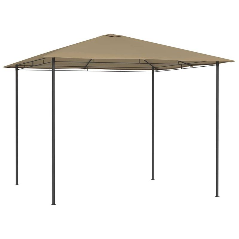 Foto van Vidaxl prieel 160 g/m² 3x3x2,6 m taupe