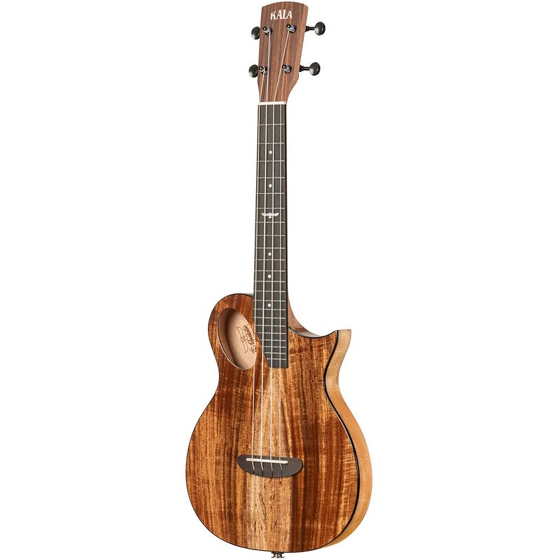 Foto van Kala revelator night owl acacia tenor elektrisch-akoestische tenor ukelele met deluxe gigbag