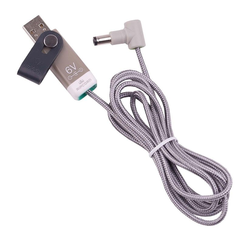 Foto van Myvolts ripcord 6v plus usb naar barrel kabel