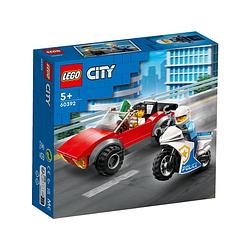 Foto van Lego city police achtervolging auto op politiemotor 60392