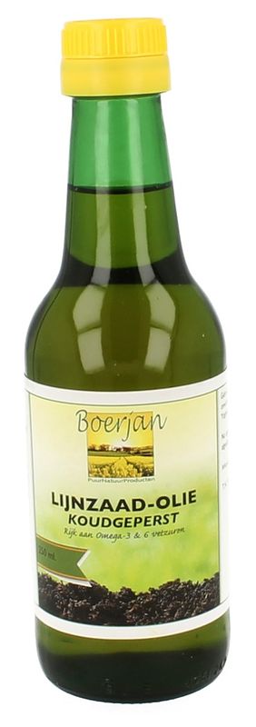 Foto van Boerjan lijnzaad olie 250ml