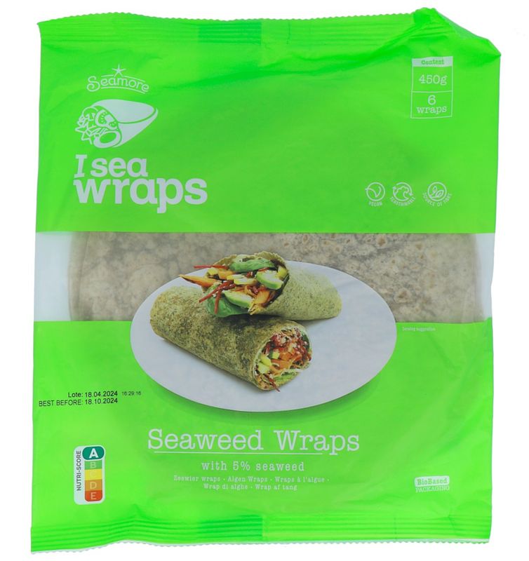 Foto van Seamore zeewier tortilla wraps