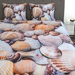 Foto van Snoozing shells dekbedovertrek - lits-jumeaux (260x200/220 cm + 2 slopen) - katoen satijn - multi