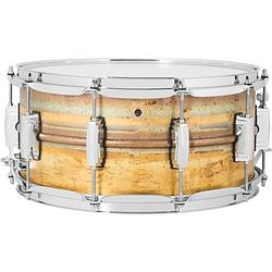 Foto van Ludwig lb464r raw brass phonic snaredrum 14 x 6.5 inch