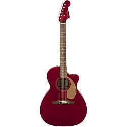 Foto van Fender newporter player candy apple red elektrisch-akoestisch