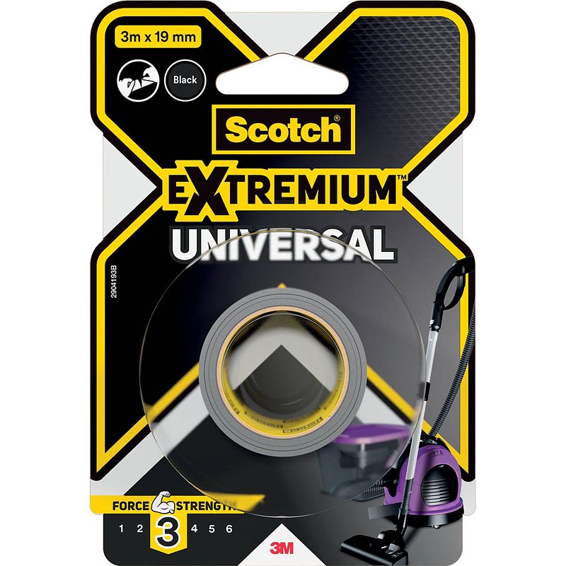 Foto van Scotch ducttape extremium universal, ft 19 mm x 3 m, zwart