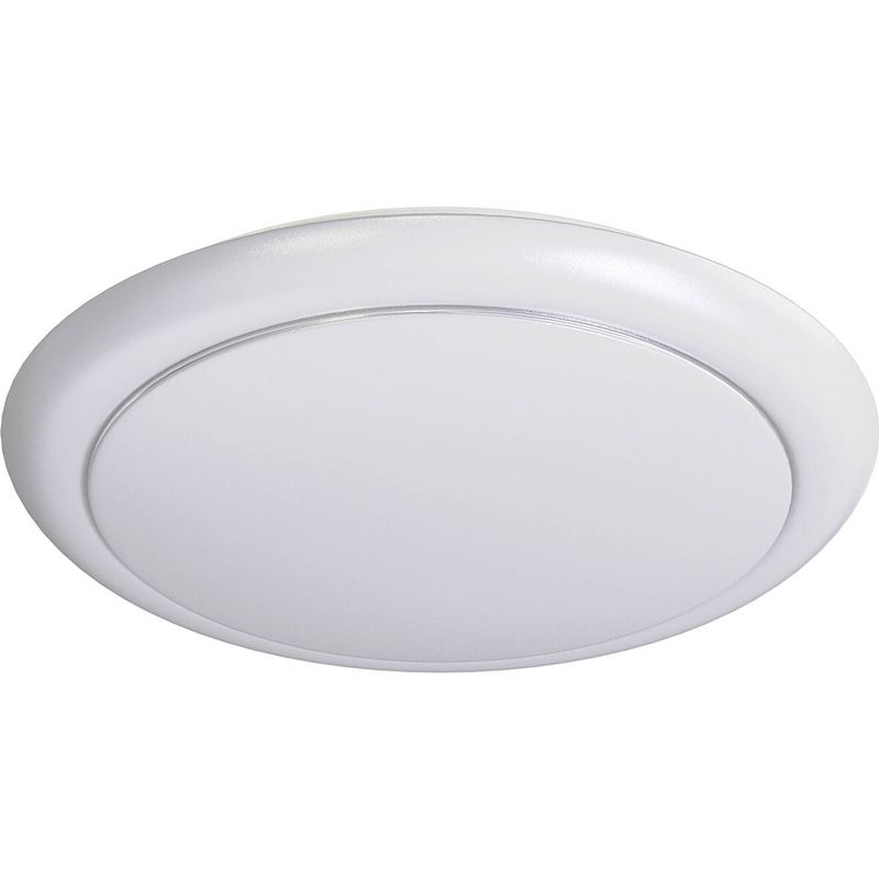 Foto van Led plafondlamp - aigi ala - opbouw rond 24w - warm wit 3000k - mat wit - aluminium