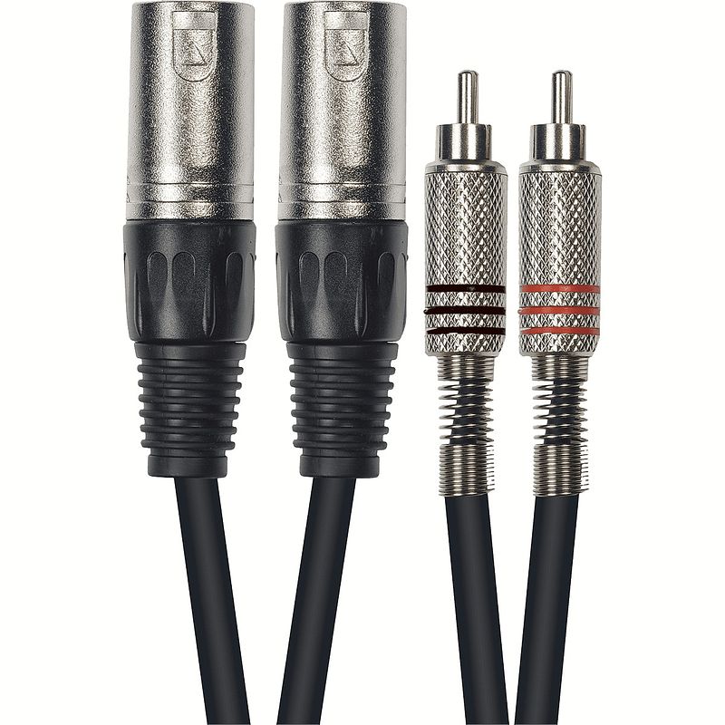 Foto van Yellow cable k09-3 2x xlr male - 2x rca male, 3m