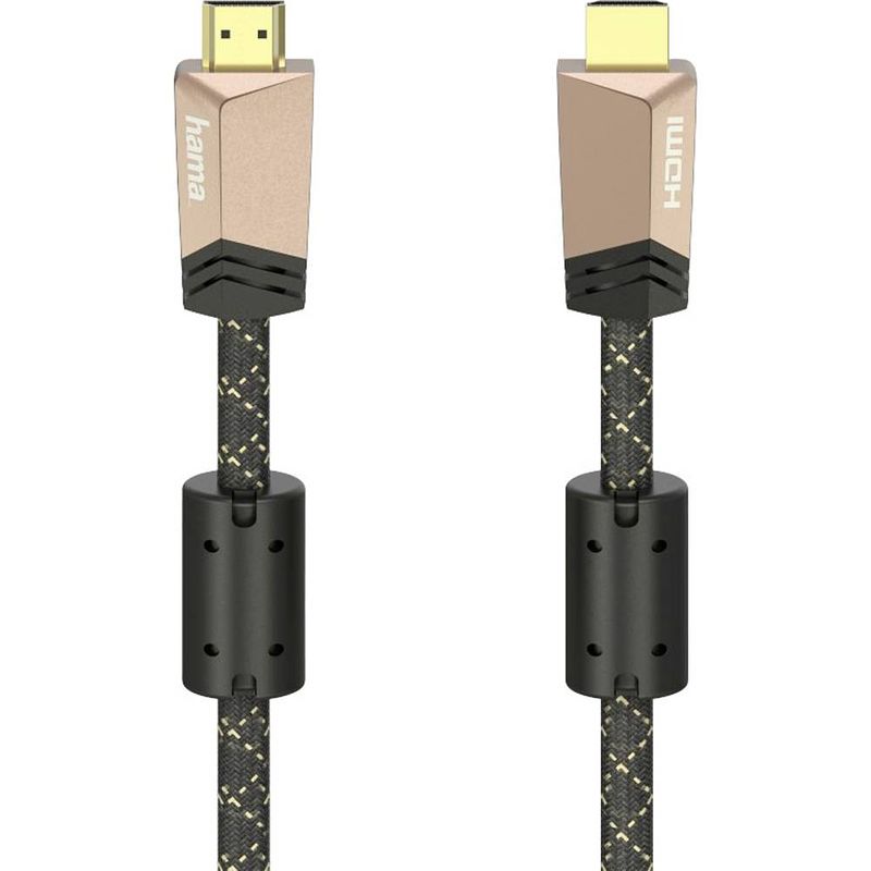 Foto van Hama hdmi aansluitkabel hdmi-a stekker, hdmi-a stekker 1.50 m bruin 00205025 hdmi-kabel