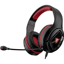 Foto van Berserker gaming ull over ear headset kabel gamen 7.1 surround zwart, rood volumeregeling