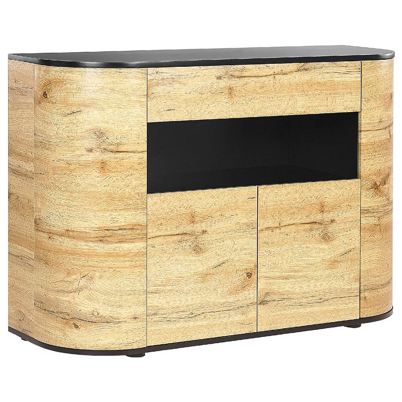 Foto van Beliani jerome - sideboard-lichte houtkleur-mdf