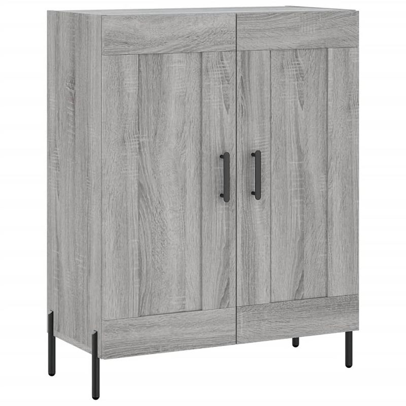 Foto van Vidaxl dressoir 69,5x34x90 cm bewerkt hout grijs sonoma eikenkleurig