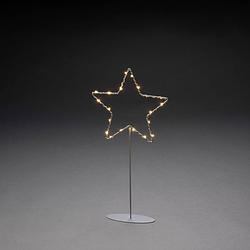 Foto van Konstsmide 1218-993 led-kerstster amber led zilver (mat) standaard, schakelaar, timer