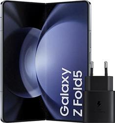 Foto van Samsung galaxy z fold 5 256gb blauw 5g + samsung oplader 25 watt zwart