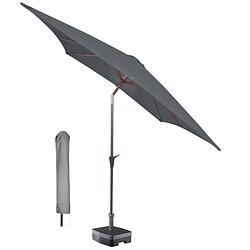 Foto van Kopu® vierkante parasol malaga 200x200 cm met hoes - grey