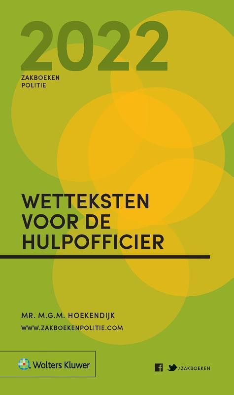 Foto van Zakboek wetteksten voor de hulpofficier 2022 - paperback (9789013166378)