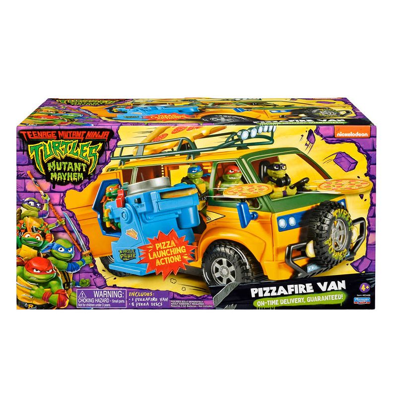 Foto van Teenage mutant ninja turtles mutant mayhem pizza fire bus