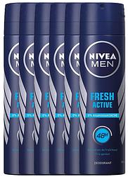 Foto van Nivea men fresh active deodorant spray voordeelverpakking