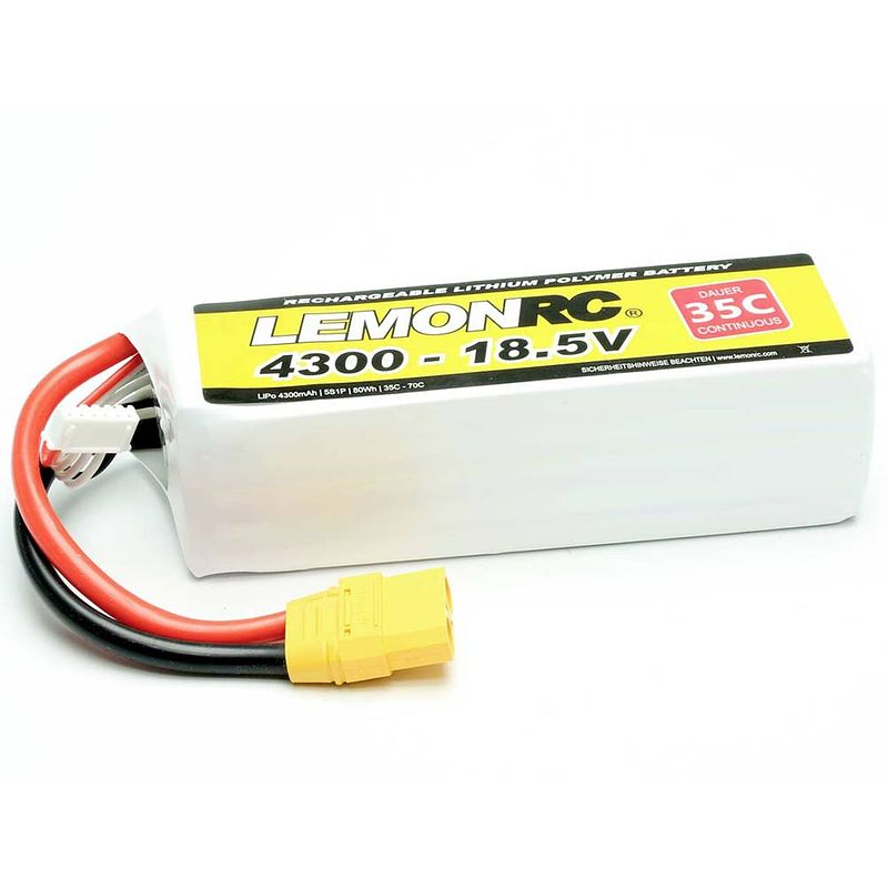 Foto van Lemonrc lipo accupack 18.5 v 4300 mah aantal cellen: 5 35 c softcase xt90