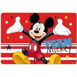 Foto van 4x stuks onderleggers mickey mouse rood 42 x 28 cm - placemats