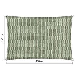 Foto van Compleet pakket: shadow comfort rechthoek 2x3m moonstone green met rvs bevestigingsset en buitendoek reiniger