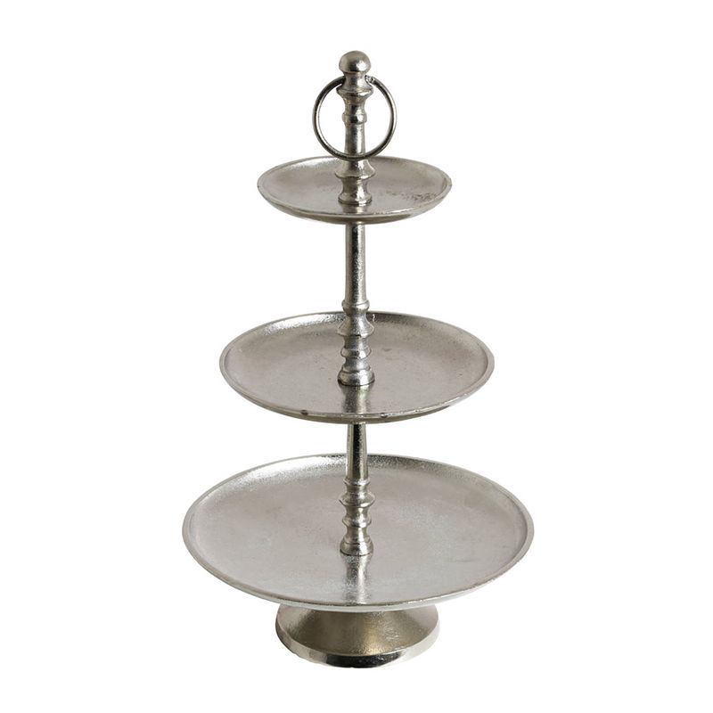 Foto van Light&living etagere 3 laags ø30x35 cm odda ruw nikkel