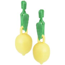 Foto van Excellent houseware tafelkleedgewichten citroenen - 8x - geel - kunststof - tafelkleedgewichten