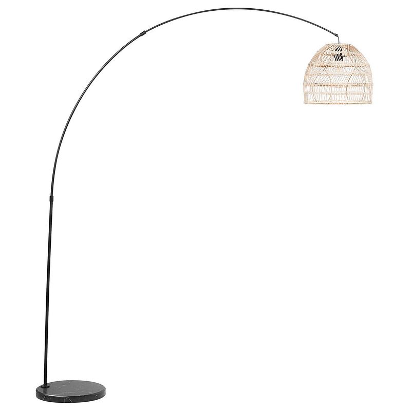 Foto van Beliani guaviare - staande lamp-beige-rotan