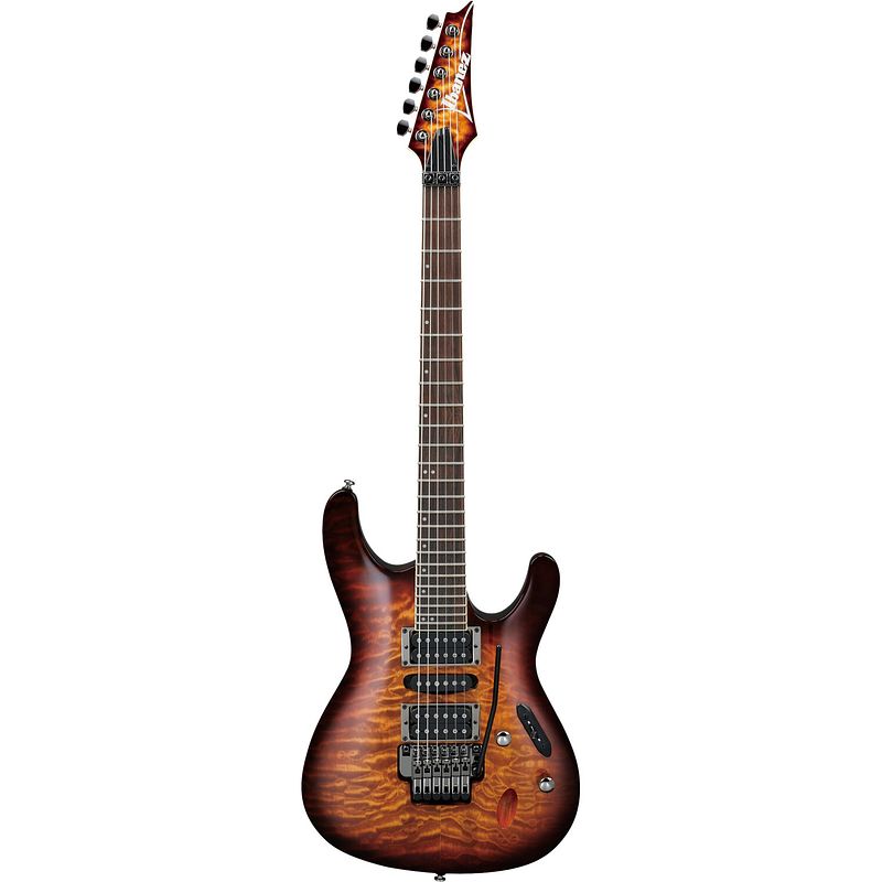 Foto van Ibanez s670qm dragon eye burst elektrische gitaar