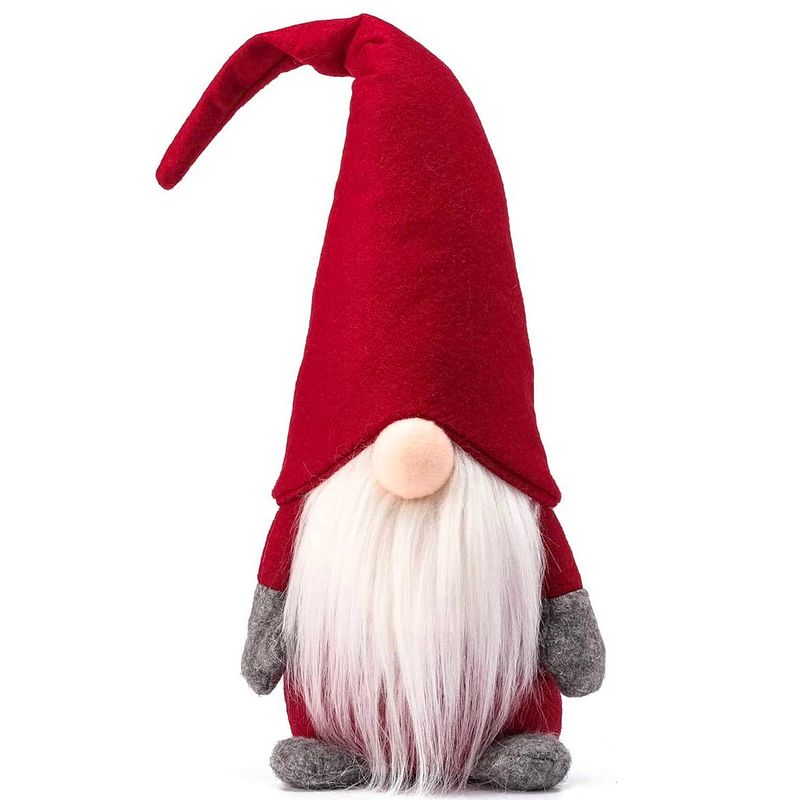 Foto van Flooq gnoom rood - kerstbeelden & figuren - kerst kabouter - kerstdecoratie voor binnen - kerstboomversiering -1 gnome