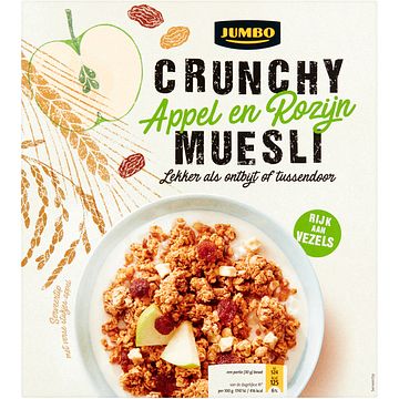 Foto van Jumbo crunchy muesli appel en rozijn 500g