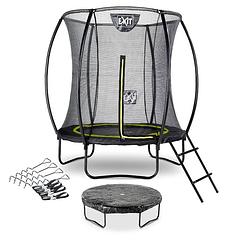 Foto van Exit - trampoline met veiligheidsnet, afdekhoes, ladder en verankeringsset - ø183cm