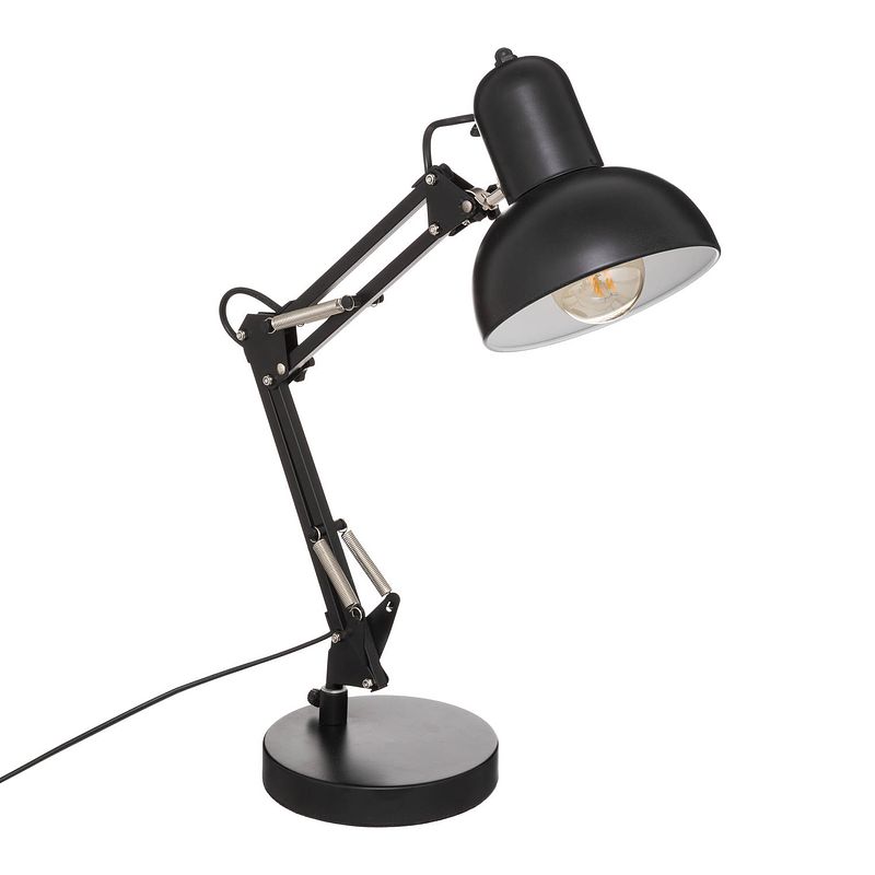 Foto van Atmosphera tafellamp/bureaulampje design light classic - zwart - h56 cm - bureaulampen