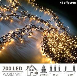 Foto van Kerstverlichting - kerstboomverlichting - clusterverlichting - kerstversiering - kerst - 700 led's - 14 meter - warm...