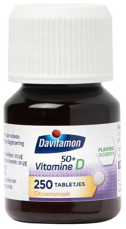 Foto van Davitamon vitamine d 50+ tabletten