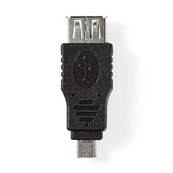 Foto van Nedis usb micro-b adapter - ccgb60901bk - zwart