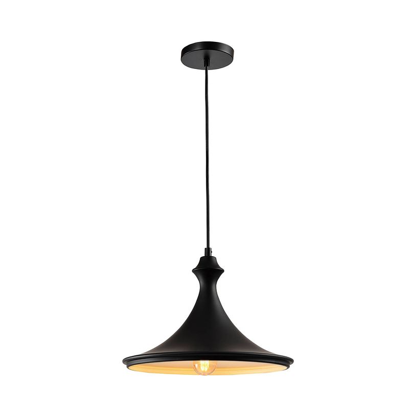 Foto van Quvio hanglamp rond zwart - quv5105l-black