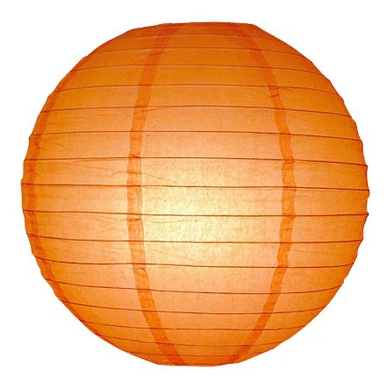 Foto van Luxe bol lampion oranje 25 cm