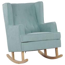 Foto van Beliani trondheim - schommelfauteuil-groen-polyester