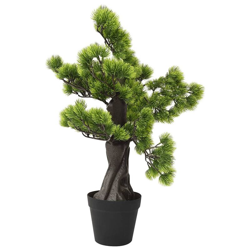 Foto van Vidaxl kunstplant met pot pinus bonsai 60 cm groen