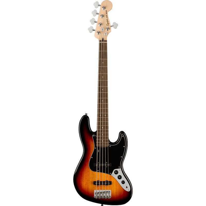 Foto van Squier affinity series jazz bass v 3-color sunburst 5-snarige elektrische basgitaar